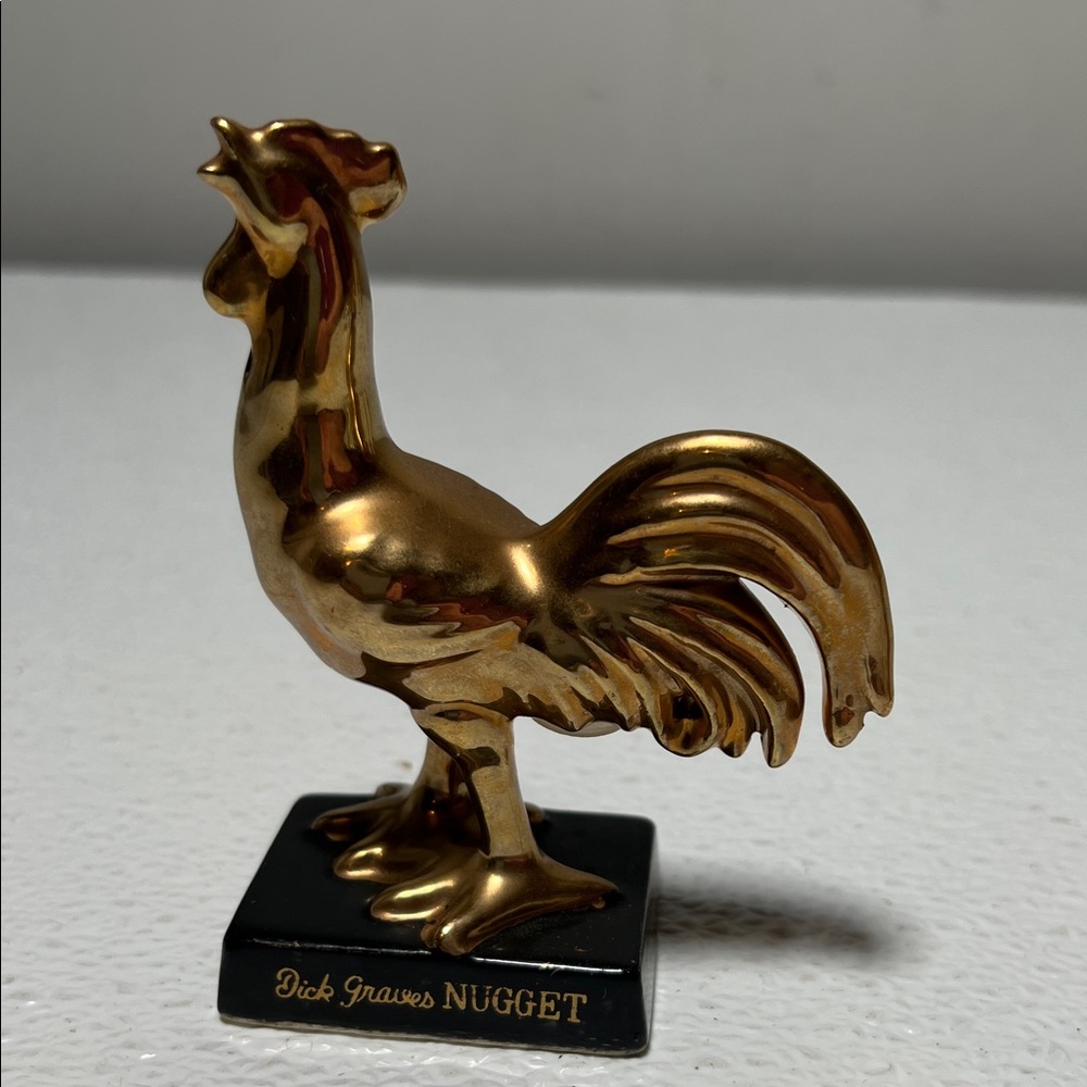 Dick Graves Nugget Gold Rooster Salt or Pepper Shaker
